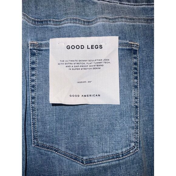 Good American Good Legs Raw Step Hem Skinny Jeans Size 24 - Picture 6 of 9
